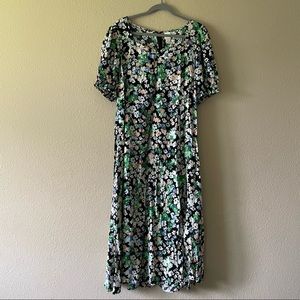 Vintage inspired floral print dress